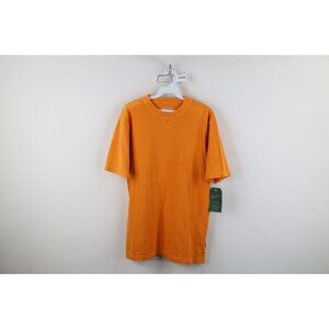 Deadstock Vtg Y2K Woolrich Mens Large Blank Pigment Dye T-Shirt Orange Cotton